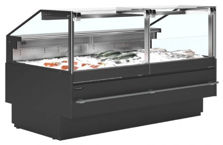 Vitrine réfrigérée pour poisson frais avec plateau à glace de 50 mm - Tefcold - SOCA-F18790B