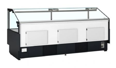 Etal  poissons positif avec vitre droite -1 / +5C - 2500x1120x1190mm