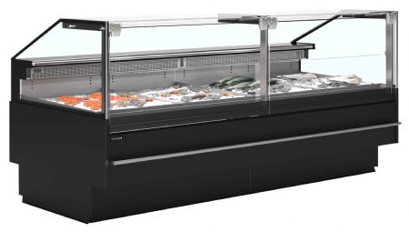 Vitrine réfrigérée pour poisson frais avec plateau à glace de 50 mm - Tefcold - SOCA-F25090B