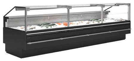Vitrine réfrigérée pour poisson frais avec plateau à glace de 50 mm - Tefcold - SOCA-F37590B