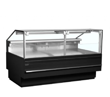 Vitrine rfrigre boucherie anti-bue avec finition noire +0C / +4C