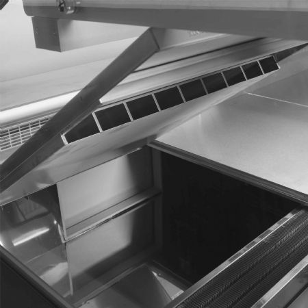 Vitrine réfrigérée de boucherie charcuterie positive avec plan de travail 900 mm - Tefcold - SOCA25090A