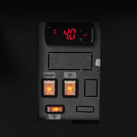 Vitrine rfrigre charcuterie noire RAL9005 temprature +0C / +4C capacit 982 L