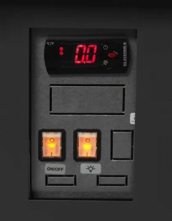 Meuble d'angle exterieur pour comptoirs 45� avec vitre droite 0 / +4�C