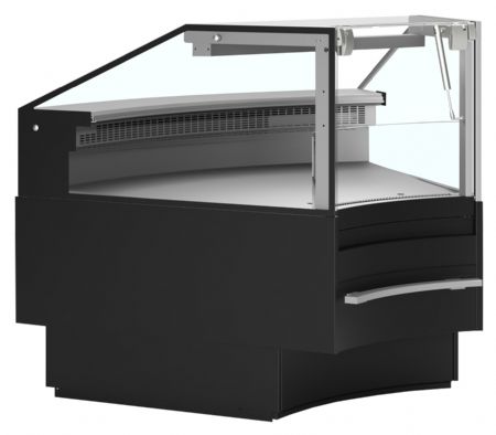 Vitrine de traiteur crèmerie réfrigérée module de coin à 45° service au - Tefcold - SOCA45INTB