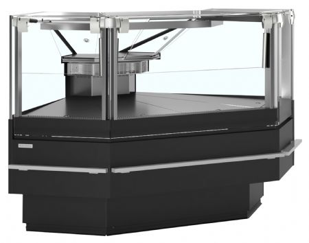 Vitrine de traiteur crèmerie réfrigérée module de coin à 90° positive - Tefcold - SOCA90EXTB