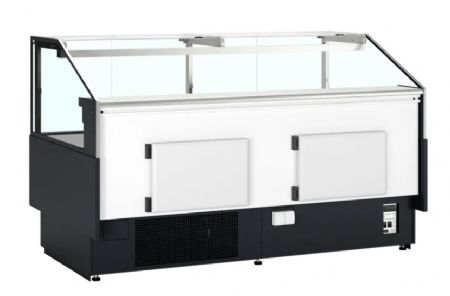 Comptoir de traiteur positif 3M1 avec vitre droite - 1923x1120x1190mm