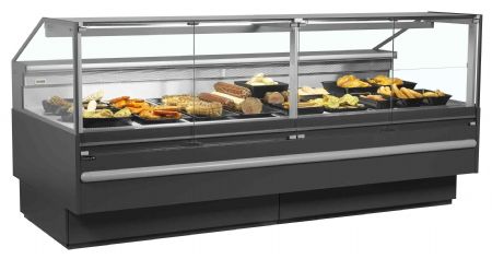 Vitrine réfrigérée de boucherie charcuterie positive plan de travail 825 mm - Tefcold - SOCB25082A