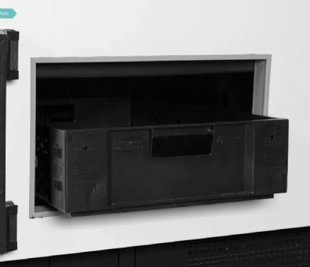 Comptoir de traiteur positif 3M1 avec vitre droite - 2548x1120x1190mm