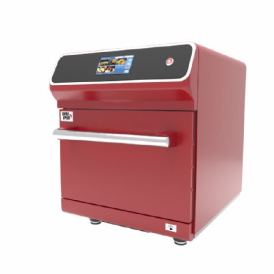 Four  cuisson ultra-rapide lectrique rouge 3 fonctions (convection, micro ondes, air puls) - 3,5kW