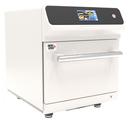 Four professionnel à cuisson ultra rapide blanc à commandes manuelles 460x680x610 mm - Sofraca - SOFRASPEED-WHITE