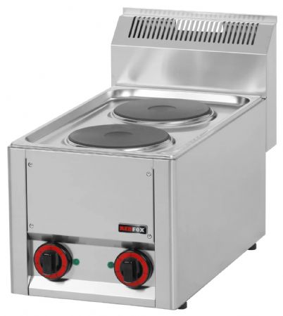 Cuisinière professionnelle monophasé à poser 2 feux 3 kW - Redfox - SP 30 EL