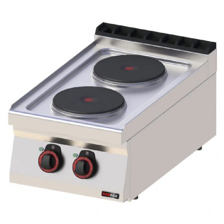 Fourneau électrique 2 plaques de cuisson indépendant alimentation triphasé