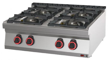 Fourneau à gaz à poser 4 feux 4,5 kW - Redfox - SP 70/08 G