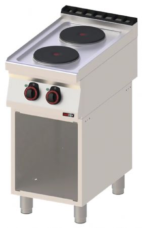 Fourneau triphasé sur placard 2 feux de 2,6kW - Redfox - SP 70/40 E Fourneau triphasé sur placard 2 feux de 2,6kW - Redfox - SP 70/40 E