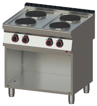 Fourneau triphasé sur placard 4 feux de 2,6kW - Redfox - SP 70/80 E