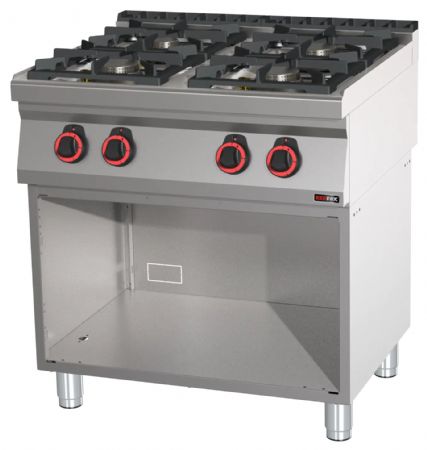 Fourneau sur placard ouvert à gaz 4 feux 4,5 kW - Redfox - SP 70/80 G Fourneau sur placard ouvert à gaz 4 feux 4,5 kW - Redfox - SP 70/80 G