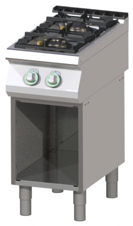 Fourneau sur placard ouvert à gaz 2 feux 12 kW - RM Gastro - SP 740 G