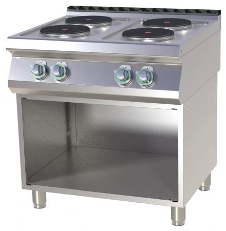 Fourneau triphasé sur placard 4 feux 10,4 kW - RM Gastro - SP 780 E