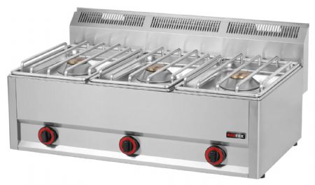 Fourneau à gaz à poser 3 feux 13,5 kW - Redfox - SP 90/3 GLS Fourneau à gaz à poser 3 feux 13,5 kW - Redfox - SP 90/3 GLS