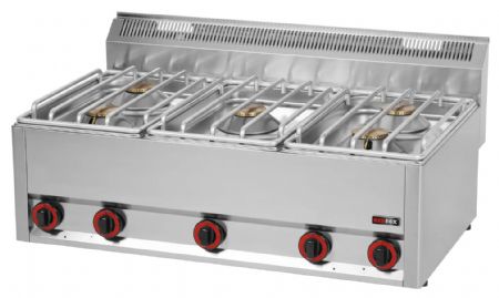 Fourneau à gaz 5 feux 22,5 kW - Redfox - SP 90/5 GLS Fourneau à gaz 5 feux 22,5 kW - Redfox - SP 90/5 GLS