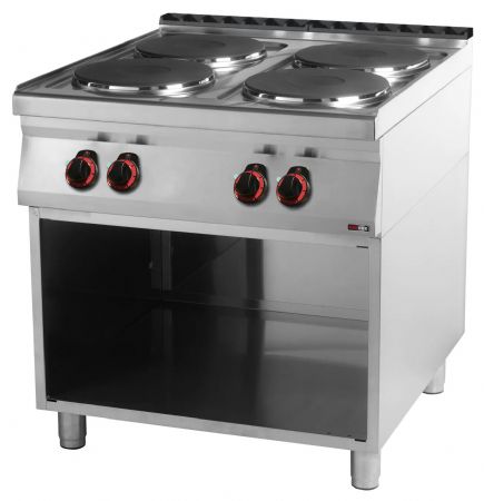 Fourneau triphasé sur placard 4 feux 14 kW - Redfox - SP 90/80 E