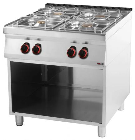 Fourneau sur placard ouvert à gaz 4 feux 24,5 kW - Redfox - SP 90/80 G