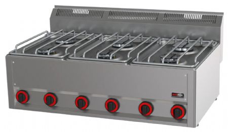 Fourneau à gaz à poser 6 feux 19,8 kW - Redfox - SP 90 GL
