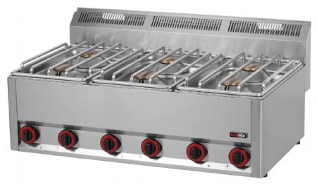 Fourneau à gaz à poser 6 feux 27 kW - Redfox - SP 90 GLS Fourneau à gaz à poser 6 feux 27 kW - Redfox - SP 90 GLS