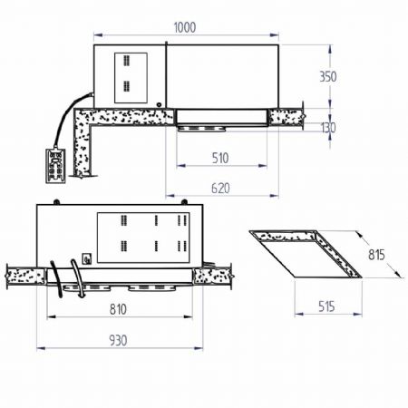 Groupe frigorifique plafond -5°C à +5°C 14,9 m³ monophasé - Diamond - SP122M-3H-R2