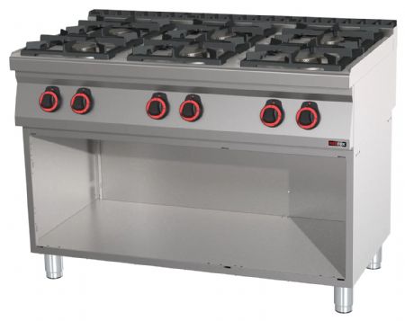 Fourneau sur placard ouvert à gaz 6 feux 3,5 kW - Redfox - SPB 70/120 G Fourneau sur placard ouvert à gaz 6 feux 3,5 kW - Redfox - SPB 70/120 G