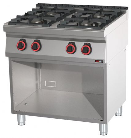 Fourneau sur placard ouvert à gaz 4 feux 3,5 kW - Redfox - SPB 70/80 G