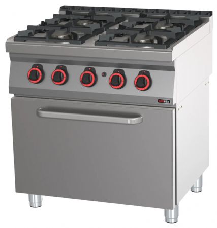 Fourneau statique à gaz sur four 4 feux 27,5 kW - Redfox - SPBT 70/80 21 G Fourneau statique à gaz sur four 4 feux 27,5 kW - Redfox - SPBT 70/80 21 G