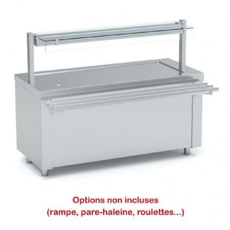 Self-service réfrigéré meuble plaque froide capacité 2 GN1/1-R289 température -4°C/+4°C - Eratos - SPFA-80