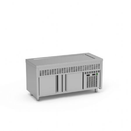 Self-services réfrigérée avec plaque froide et réserve, capacité 4 GN1/1 - Eratos - SPFR-160