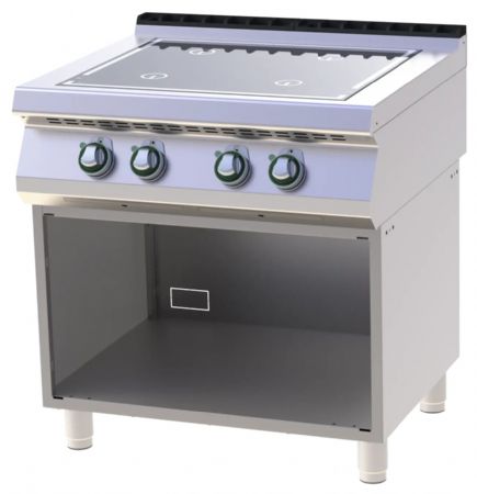 Fourneau triphasé sur placard 4 feux 14 kW - RM Gastro - SPI 780 E
