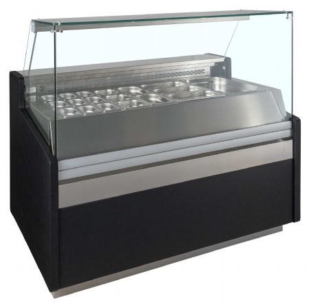 Vitrine réfrigérée de boucherie charcuterie positive avec réserve - Tefcold - SPID150