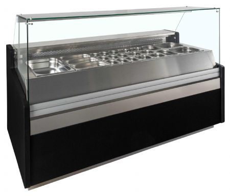 Vitrine réfrigérée de boucherie charcuterie positive avec réserve - Tefcold - SPID200