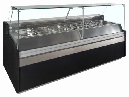 Vitrine réfrigérée de boucherie charcuterie positive avec réserve - Tefcold - SPID250