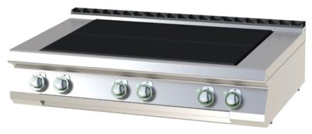 Fourneau triphasé sur placard 6 feux 15 kW - RM Gastro - SPL 7012 E