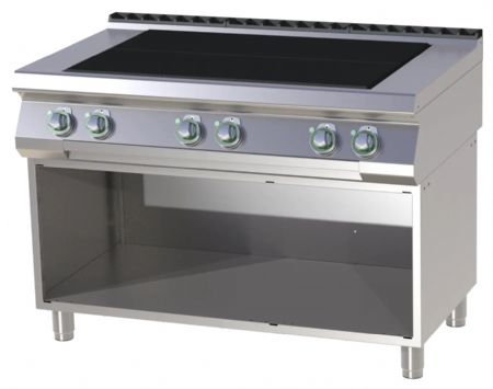 Fourneau triphasé sur placard 6 feux 15 kW - RM Gastro - SPL 7120 E