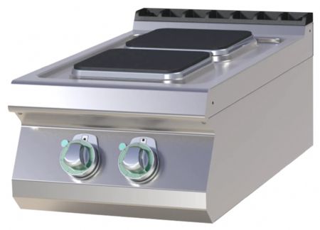 Fourneau triphasé à poser 2 feux 5,2 kW - RM Gastro - SPQ 704 E