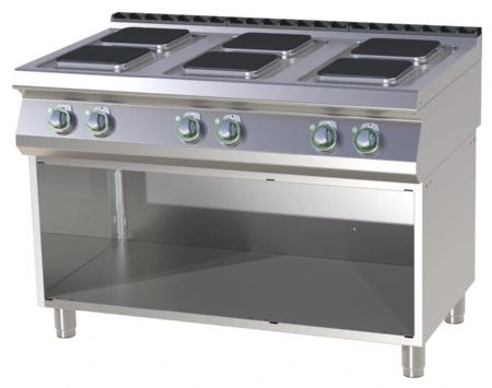 Fourneau triphasé 6 feux 15,6 kW - RM Gastro - SPQ 7120 E Fourneau triphasé 6 feux 15,6 kW - RM Gastro - SPQ 7120 E