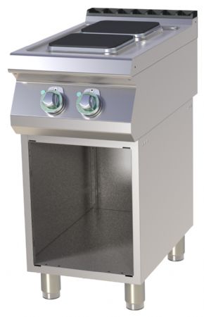 Fourneau triphasé sur placard 2 feux 5,2 kW - RM Gastro - SPQ 740 E