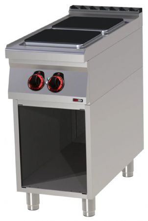 Fourneau triphasé sur placard 2 feux 7 kW - Redfox - SPQ 90/40 E