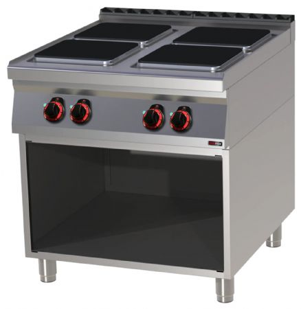 Fourneau triphasé sur placard 4 feux 14 kW - Redfox - SPQ 90/80 E