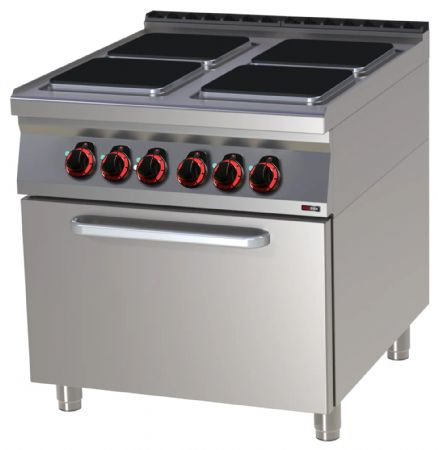 Fourneau triphasé sur four 4 feux 17,13 kW - Redfox - SPQT 90/80 11 E