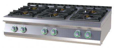 Fourneau à gaz à poser 6 feux 42 kW - RM Gastro - SPS 7012A G Fourneau à gaz à poser 6 feux 42 kW - RM Gastro - SPS 7012A G