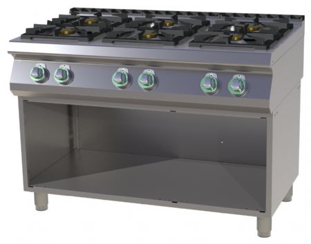 Fourneau à gaz sur placard 6 feux 42 kW - RM Gastro - SPS 7120A G Fourneau à gaz sur placard 6 feux 42 kW - RM Gastro - SPS 7120A G