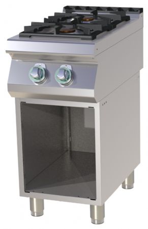 Fourneau sur placard ouvert à gaz 2 feux 12,5 kW - RM Gastro - SPS 740 G